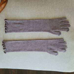 Wild Fable one size elbow length lettuce edge stretch knit lavender gloves
